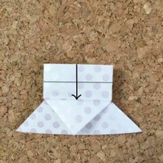 ハートのしおりの折り方12